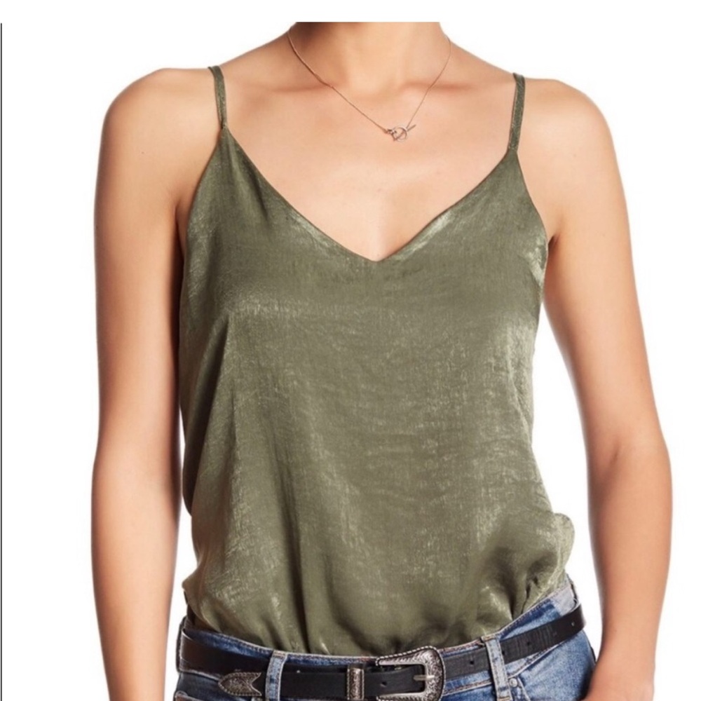 Satin green Bodysuit